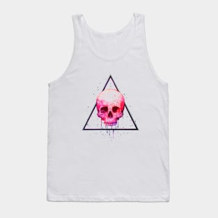 Skull In Triangle On Black Tank Top